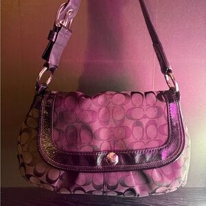 Coach Signature Black and dark grey Shoulder Bag